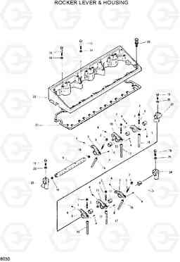 8030 ROCKER LEVER & HOUSING HL35C, Hyundai