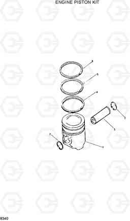 8340 ENGINE PISTON KIT HL35C, Hyundai