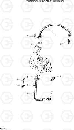 8460 TURBOCHARGER PLUMBING HL35C, Hyundai