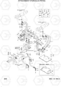 2030 ATTACHMENT HYDRAULIC PIPING HL720-3, Hyundai