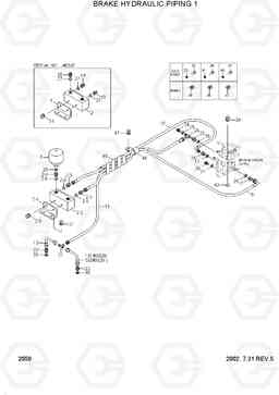 2050 BRAKE HYDRAULIC PIPING 1 HL720-3, Hyundai