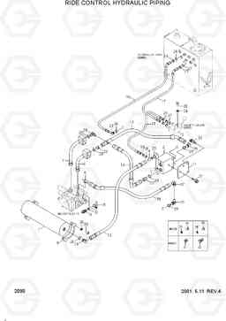 2090 RIDE CONTROL HYDRAULIC PIPING HL720-3, Hyundai