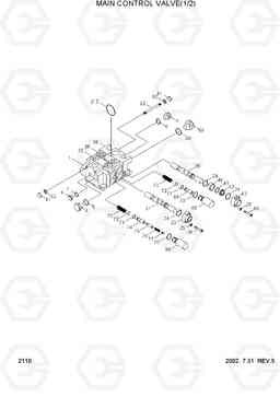 2110 MAIN CONTROL VALVE(1/2) HL720-3, Hyundai