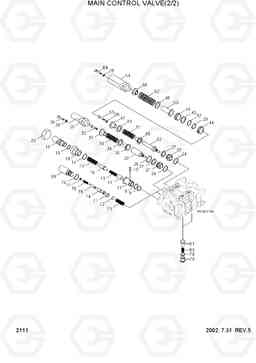 2111 MAIN CONTROL VALVE(2/2) HL720-3, Hyundai