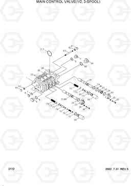 2112 MAIN CONTROL VALVE(1/2, 3-SPOOL) HL720-3, Hyundai