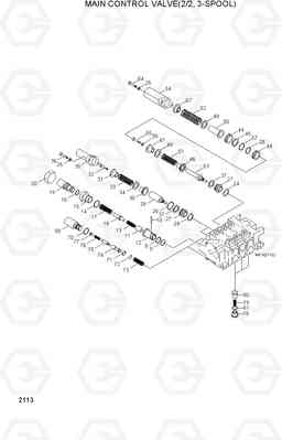 2113 MAIN CONTROL VALVE(2/2, 3-SPOOL) HL720-3, Hyundai