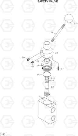 2160 SAFETY VALVE HL720-3, Hyundai