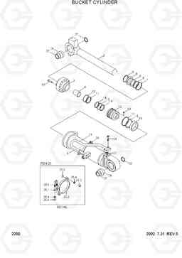 2200 BUCKET CYLINDER HL720-3, Hyundai