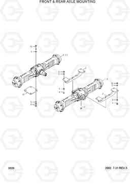 3020 FRONT & REAR AXLE MONTING HL720-3, Hyundai