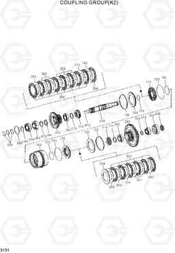 3131 COUPLING  GROUP(K2) HL720-3, Hyundai