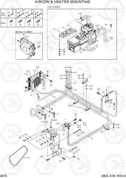 4070 AIRCON & HEATER MOUNTING HL720-3, Hyundai