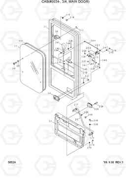 5052A CAB(#0034-, 3/4, MAIN DOOR) HL720-3, Hyundai