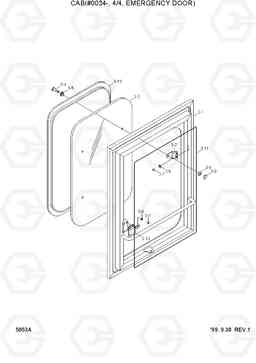 5053A CAB(#0034-, 4/4, EMERGENCY DOO HL720-3, Hyundai