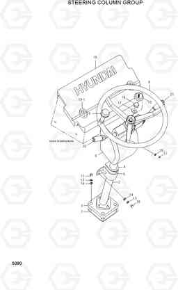 5080 STEERING COLUMN GROUP HL720-3, Hyundai