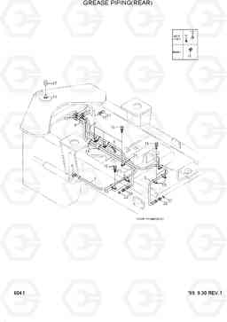 6041 GREASE PIPING(REAR) HL720-3, Hyundai