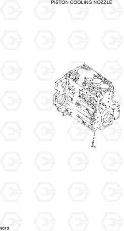 8010 PISTON COOLING NOZZLE HL720-3, Hyundai