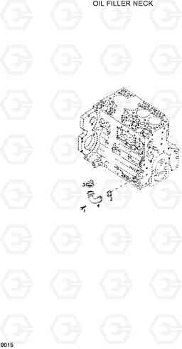 8015 OIL FILLER NECK HL720-3, Hyundai