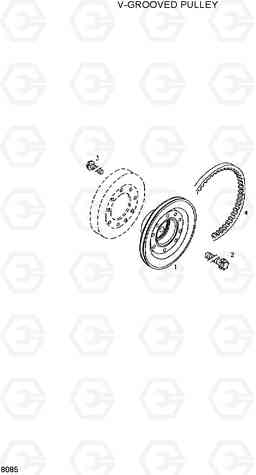 8085 V-GROOVED PULLEY HL720-3, Hyundai