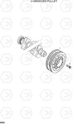 8090 V-GROOVED PULLEY HL720-3, Hyundai