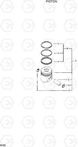 8105 PISTON HL720-3, Hyundai