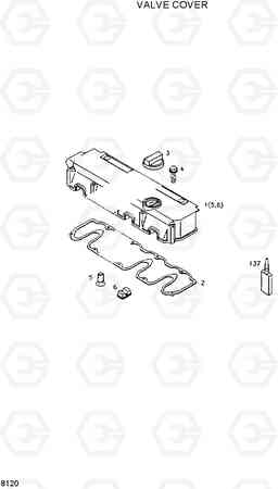 8120 VALVE COVER HL720-3, Hyundai