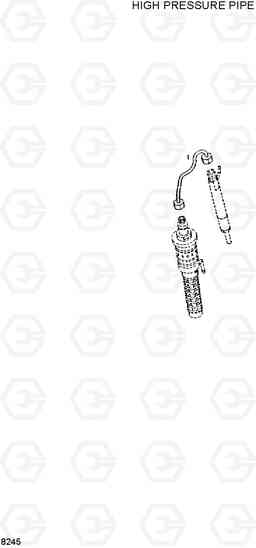 8245 HIGH PRESSURE PIPE HL720-3, Hyundai