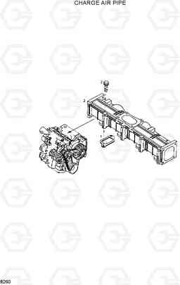 8260 CHARGE AIR PIPE HL720-3, Hyundai