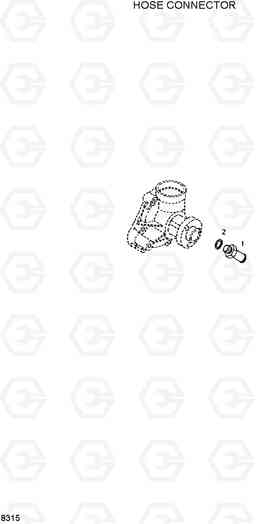 8315 HOSE CONNECTOR HL720-3, Hyundai