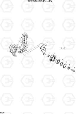 8325 TENSIONING PULLEY HL720-3, Hyundai