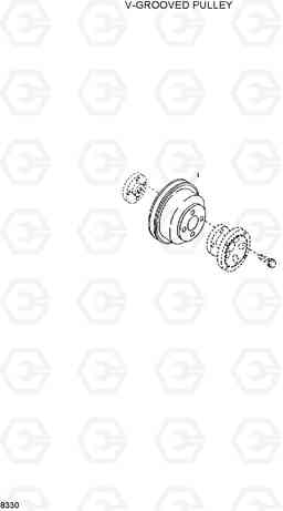 8330 V-GROOVED PULLEY HL720-3, Hyundai