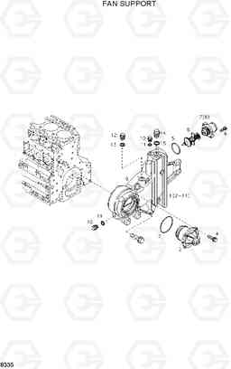 8345 FAN BRACKET HL720-3, Hyundai