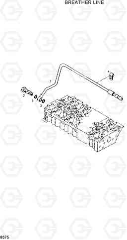 8375 BREATHER LINE HL720-3, Hyundai