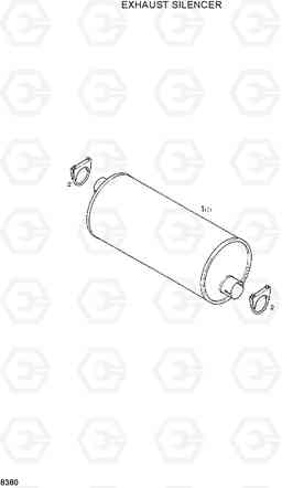 8380 EXHAUST SILENCER HL720-3, Hyundai