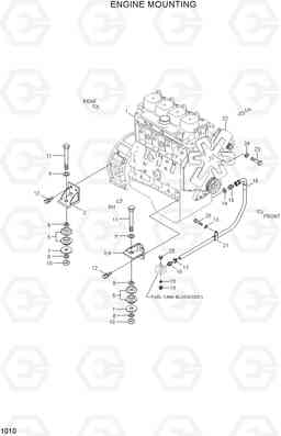 1010 ENGINE MOUNTING HL720-3(#0053-), Hyundai