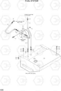 1020 FUEL SYSTEM HL720-3(#0053-), Hyundai