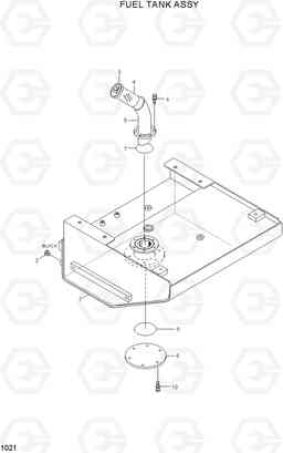 1021 FUEL TANK ASSY HL720-3(#0053-), Hyundai