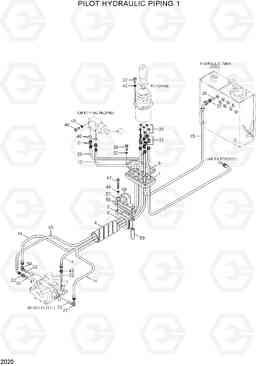 2020 PILOT HYDRAULIC PIPING 1 HL720-3(#0053-), Hyundai