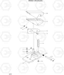 2171 BRAKE VALVE(2/2) HL720-3(#0053-), Hyundai