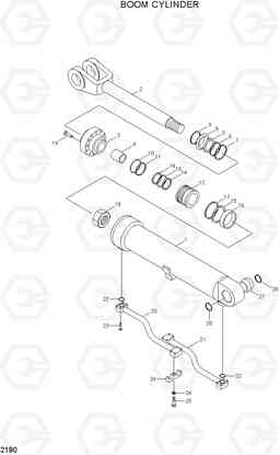 2190 BOOM CYLINDER HL720-3(#0053-), Hyundai