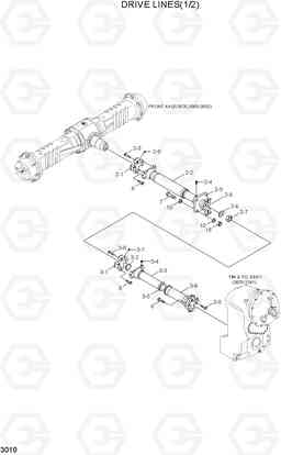 3010 DRIVE LINES(1/2) HL720-3(#0053-), Hyundai