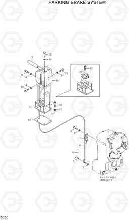 3035 PARKING BRAKE SYSTEM HL720-3(#0053-), Hyundai