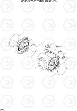 3060 REAR DIFFERENTIAL GEAR(1/2) HL720-3(#0053-), Hyundai