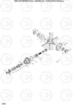 3061 RR DIFFERENTIAL GEAR(2/2, CONVENTIONAL) HL720-3(#0053-), Hyundai