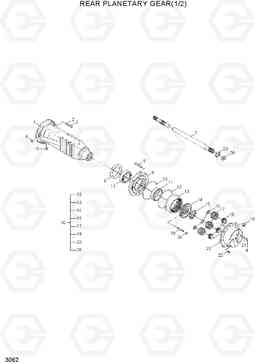 3062 REAR PLANETARY GEAR(1/2) HL720-3(#0053-), Hyundai