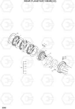 3063 REAR PLANETARY GEAR(2/2) HL720-3(#0053-), Hyundai