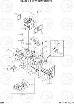 4071 HEATER & EVAPORATOR UNIT HL720-3(#0053-), Hyundai