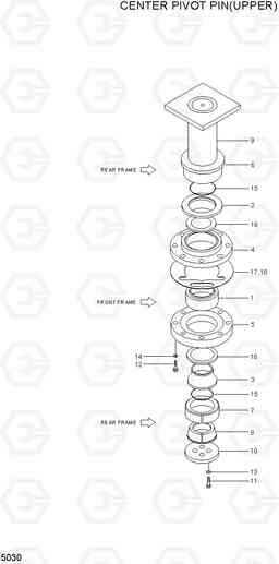 5030 CENTER PIVOT PIN(UPPER) HL720-3(#0053-), Hyundai
