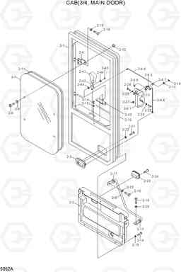 5052A CAB(3/4, MAIN DOOR) HL720-3(#0053-), Hyundai