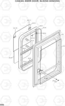 5053 CAB(4/4, EMER DOOR, SLIDING WINDOW) HL720-3(#0053-), Hyundai