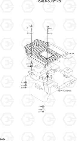 5054 CAB MOUNTING HL720-3(#0053-), Hyundai